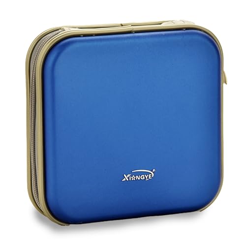 Biluer 1PCS CD Tasche für 40 Discs CD Hüllen CD Aufbewahrung DVD Tasche Mappe zur Aufbewahrung Platzsparend für Büro Wohnzimmer und Zuhause (blau) von Biluer