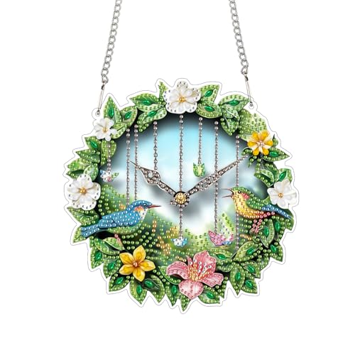 Bimkole 5D Diamond Painting Anhänger Kranz, Hängende Diamantkunst Diamant Malsets, Diamond Painting Kit Vögel, Fensteranhänger Deko für Zuhause Garten Tür & Außenbereich 20x20 cm Bimkole 5D Diamond Painting Anhänger Kranz, Hängende Diamantkunst Diamant Malsets, Diamond Painting Kit Vögel, Fensteranhänger Deko für Zuhause Garten Tür & Außenbereich 20x20 cm von Bimkole