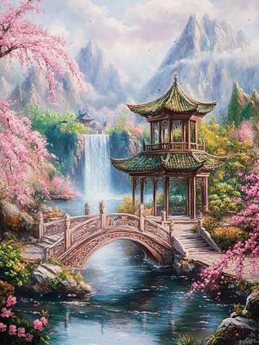 Bimkole 5D Diamond Painting Kits Zubehör Beobachtungspavillon, Landschaft Diamant Malerei Kit Voll Runde Bohrer Malen nach Zahlen Malerei Stickerei Kreuzstich Diamond Dekoration 30x40 cm Bimkole 5D Diamond Painting Kits Zubehör Beobachtungspavillon, Landschaft Diamant Malerei Kit Voll Runde Bohrer Malen nach Zahlen Malerei Stickerei Kreuzstich Diamond Dekoration 30x40 cm von Bimkole