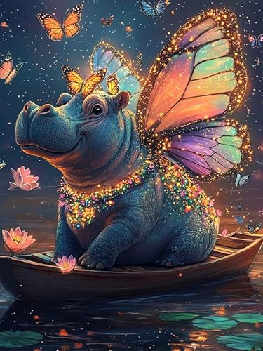 Bimkole 5D Diamond Painting Kits Zubehör Nashorn, Tierischer Schmetterling Diamant Malerei Kit Voll Runde Bohrer Malen nach Zahlen Malerei Stickerei Kreuzstich Diamond Dekoration 30x40 cm Bimkole 5D Diamond Painting Kits Zubehör Nashorn, Tierischer Schmetterling Diamant Malerei Kit Voll Runde Bohrer Malen nach Zahlen Malerei Stickerei Kreuzstich Diamond Dekoration 30x40 cm von Bimkole