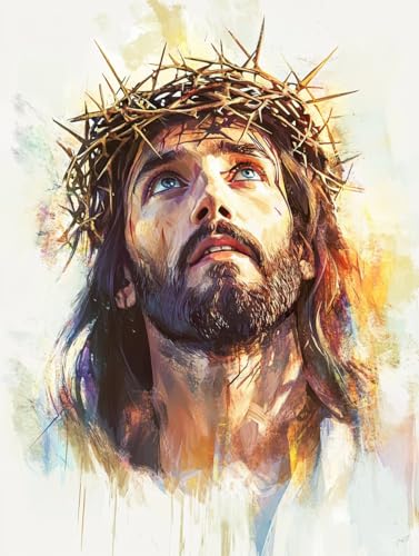 Bimkole DIY 5D Diamond Painting Kits Zubehör, Diamant Malerei Kit Jesus Voll Runde Bohrer Malen nach Zahlen Malerei Stickerei Kreuzstich Diamond Dekoration 30X40 cm z1033 Bimkole DIY 5D Diamond Painting Kits Zubehör, Diamant Malerei Kit Jesus Voll Runde Bohrer Malen nach Zahlen Malerei Stickerei Kreuzstich Diamond Dekoration 30X40 cm z1033 von Bimkole