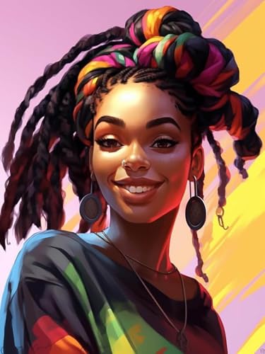 Bimkole DIY 5D Diamond Painting Kits Zubehör Afrikanische Frau, Diamant Malerei Kit Voll Runde Bohrer Malen nach Zahlen Malerei Stickerei Kreuzstich Diamond Dekoration 30X40cm Bimkole DIY 5D Diamond Painting Kits Zubehör Afrikanische Frau, Diamant Malerei Kit Voll Runde Bohrer Malen nach Zahlen Malerei Stickerei Kreuzstich Diamond Dekoration 30X40cm von Bimkole