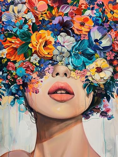 Bimkole DIY 5D Diamond Painting Kits Zubehör Blume, Frau Diamant Malerei Kit Voll Runde Bohrer Malen nach Zahlen Malerei Stickerei Kreuzstich Diamond Dekoration 30x40cm Bimkole DIY 5D Diamond Painting Kits Zubehör Blume, Frau Diamant Malerei Kit Voll Runde Bohrer Malen nach Zahlen Malerei Stickerei Kreuzstich Diamond Dekoration 30x40cm von Bimkole