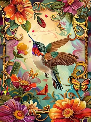 Bimkole DIY 5D Diamond Painting Kits Zubehör Blumen Und Vögel, Tier Diamant Malerei Kit Voll Runde Bohrer Malen nach Zahlen Malerei Stickerei Kreuzstich Diamond Dekoration 30x40 cm Bimkole DIY 5D Diamond Painting Kits Zubehör Blumen Und Vögel, Tier Diamant Malerei Kit Voll Runde Bohrer Malen nach Zahlen Malerei Stickerei Kreuzstich Diamond Dekoration 30x40 cm von Bimkole