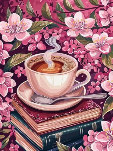 Bimkole DIY 5D Diamond Painting Kits Zubehör Kaffeetasse, Blume Diamant Malerei Kit Voll Runde Bohrer Malen nach Zahlen Malerei Stickerei Kreuzstich Diamond Dekoration 30x40 cm Bimkole DIY 5D Diamond Painting Kits Zubehör Kaffeetasse, Blume Diamant Malerei Kit Voll Runde Bohrer Malen nach Zahlen Malerei Stickerei Kreuzstich Diamond Dekoration 30x40 cm von Bimkole