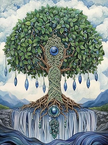 Bimkole DIY 5D Diamond Painting Kits Zubehör Lebensbaum, Wurzel Diamant Malerei Kit Voll Runde Bohrer Malen nach Zahlen Malerei Stickerei Kreuzstich Diamond Dekoration 30x40 cm Bimkole DIY 5D Diamond Painting Kits Zubehör Lebensbaum, Wurzel Diamant Malerei Kit Voll Runde Bohrer Malen nach Zahlen Malerei Stickerei Kreuzstich Diamond Dekoration 30x40 cm von Bimkole