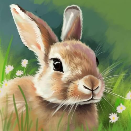 Bimkole DIY 5D Diamond Painting Kits Zubehör Süßer Hase, Tierblume Diamant Malerei Kit Voll Runde Bohrer Malen nach Zahlen Malerei Stickerei Kreuzstich Diamond Dekoration 30X30cm Bimkole DIY 5D Diamond Painting Kits Zubehör Süßer Hase, Tierblume Diamant Malerei Kit Voll Runde Bohrer Malen nach Zahlen Malerei Stickerei Kreuzstich Diamond Dekoration 30X30cm von Bimkole