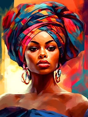 Bimkole DIY 5D Diamond Painting Zubehör Afrikanische Frau, Ölgemälde Diamant Malerei Kit Voll Runde Bohrer Malen nach Zahlen Malerei Stickerei Kreuzstich Diamond Dekoration 30X40 cm Bimkole DIY 5D Diamond Painting Zubehör Afrikanische Frau, Ölgemälde Diamant Malerei Kit Voll Runde Bohrer Malen nach Zahlen Malerei Stickerei Kreuzstich Diamond Dekoration 30X40 cm von Bimkole