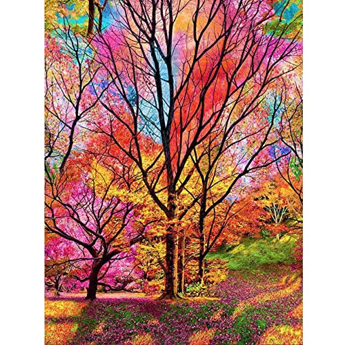 Bimkole DIY 5D Diamond Painting Zubehör Baum, Frühlingsblumen Diamant Malerei Kit Voll Runde Bohrer Malen nach Zahlen Malerei Stickerei Kreuzstich Diamond Dekoration, (30x40 cm) von Bimkole