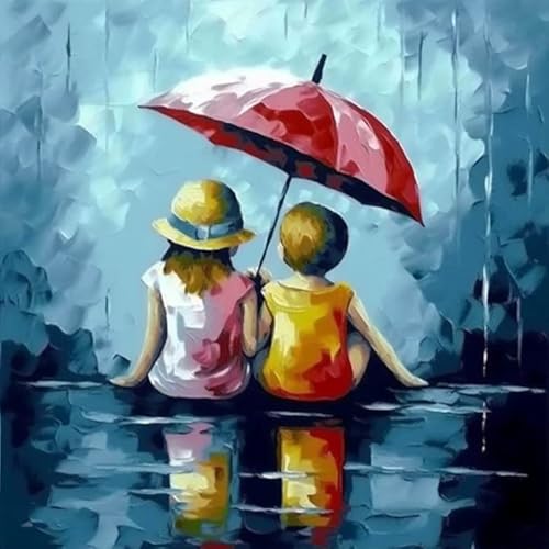 Bimkole DIY 5D Diamond Painting Zubehör Kind mit Regenschirm, Zurück Diamant Malerei Kit Voll Runde Bohrer Malen nach Zahlen Malerei Stickerei Kreuzstich Diamond Dekoration 30X30 cm Bimkole DIY 5D Diamond Painting Zubehör Kind mit Regenschirm, Zurück Diamant Malerei Kit Voll Runde Bohrer Malen nach Zahlen Malerei Stickerei Kreuzstich Diamond Dekoration 30X30 cm von Bimkole