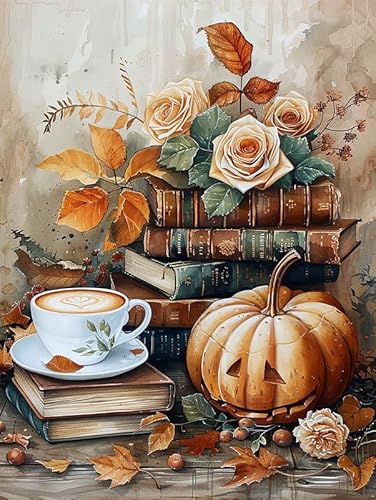 Bimkole DIY 5D Diamond Painting Zubehör Kürbisbuch, Kaffee Diamant Malerei Kit Voll Runde Bohrer Malen nach Zahlen Malerei Stickerei Kreuzstich Diamond Dekoration 30x40cm Bimkole DIY 5D Diamond Painting Zubehör Kürbisbuch, Kaffee Diamant Malerei Kit Voll Runde Bohrer Malen nach Zahlen Malerei Stickerei Kreuzstich Diamond Dekoration 30x40cm von Bimkole