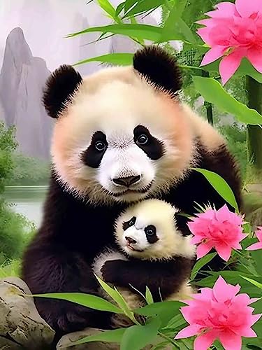 Bimkole DIY 5D Diamond Painting Zubehör Panda, Blumentier Diamant Malerei Kit Voll Runde Bohrer Malen nach Zahlen Malerei Stickerei Kreuzstich Diamond Dekoration 30X40 cm Bimkole DIY 5D Diamond Painting Zubehör Panda, Blumentier Diamant Malerei Kit Voll Runde Bohrer Malen nach Zahlen Malerei Stickerei Kreuzstich Diamond Dekoration 30X40 cm von Bimkole