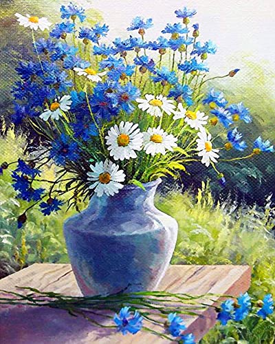 Bimkole DIY 5D Diamond Painting Zubehör Pflanze, Blume Vase Diamant Malerei Kit Voll Runde Bohrer Malen nach Zahlen Malerei Stickerei Kreuzstich Diamond Dekoration (40x50 cm) von Bimkole