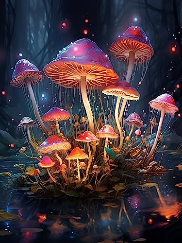 Bimkole DIY 5D Diamond Painting Zubehör Rosa Pilz, Anlage Diamant Malerei Kit Voll Runde Bohrer Malen nach Zahlen Malerei Stickerei Kreuzstich Diamond Dekoration 30X40cm Bimkole DIY 5D Diamond Painting Zubehör Rosa Pilz, Anlage Diamant Malerei Kit Voll Runde Bohrer Malen nach Zahlen Malerei Stickerei Kreuzstich Diamond Dekoration 30X40cm von Bimkole