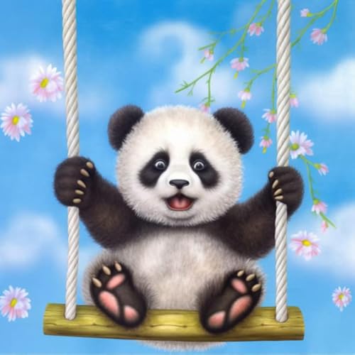 Bimkole DIY 5D Diamond Painting Zubehör Schwingender Panda, Tiere Diamant Malerei Kit Voll Runde Bohrer Malen nach Zahlen Malerei Stickerei Kreuzstich Diamond Dekoration 30X30 cm Bimkole DIY 5D Diamond Painting Zubehör Schwingender Panda, Tiere Diamant Malerei Kit Voll Runde Bohrer Malen nach Zahlen Malerei Stickerei Kreuzstich Diamond Dekoration 30X30 cm von Bimkole