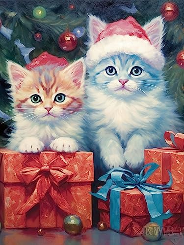 Bimkole DIY 5D Diamond Painting Zubehör Weihnachtskatze, Geschenk Diamant Malerei Kit Voll Runde Bohrer Malen nach Zahlen Malerei Stickerei Kreuzstich Diamond Dekoration 30X40cm Bimkole DIY 5D Diamond Painting Zubehör Weihnachtskatze, Geschenk Diamant Malerei Kit Voll Runde Bohrer Malen nach Zahlen Malerei Stickerei Kreuzstich Diamond Dekoration 30X40cm von Bimkole