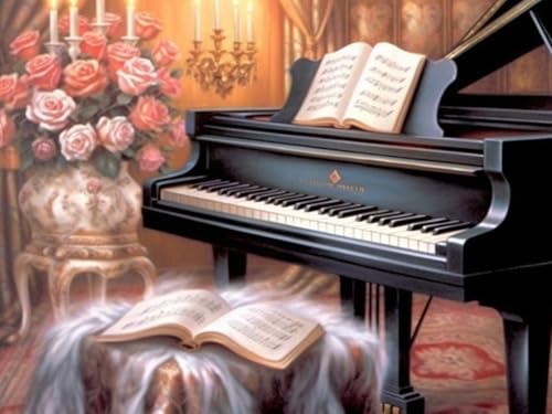 Bimkole DIY Diamond Painting Kits Zubehör Piano, Flowers Diamant Malerei Kit Voll Runde Bohrer Malen nach Zahlen Malerei Stickerei Kreuzstich Diamond Dekoration 30x40 cm Bimkole DIY Diamond Painting Kits Zubehör Piano, Flowers Diamant Malerei Kit Voll Runde Bohrer Malen nach Zahlen Malerei Stickerei Kreuzstich Diamond Dekoration 30x40 cm von Bimkole