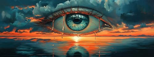 Bimkole Groß 5D Diamond Painting Kits Zubehör Augen, Sonnenuntergang Diamant Malerei Kit Voll Runde Bohrer Malen nach Zahlen Malerei Stickerei Kreuzstich Diamond Dekoration 30x80 cm Bimkole Groß 5D Diamond Painting Kits Zubehör Augen, Sonnenuntergang Diamant Malerei Kit Voll Runde Bohrer Malen nach Zahlen Malerei Stickerei Kreuzstich Diamond Dekoration 30x80 cm von Bimkole