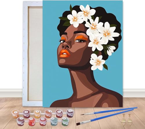 Bimkole Malen Nach Zahlen Erwachsene Gerahmt Afrikanische Frau, Ölgemälde paint by numbers kits Blume, Acrylfarbe Anfänger Zeichnen Malen mit Pinseln Mauer Dekor Kunst 20x30 cm Bimkole Malen Nach Zahlen Erwachsene Gerahmt Afrikanische Frau, Ölgemälde paint by numbers kits Blume, Acrylfarbe Anfänger Zeichnen Malen mit Pinseln Mauer Dekor Kunst 20x30 cm von Bimkole