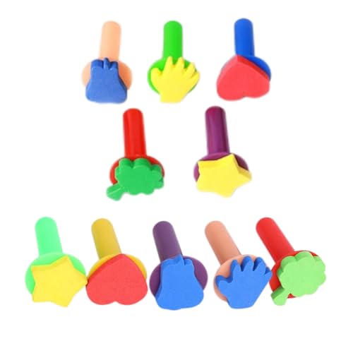 Schwammpinsel,10 PCS Kinder Malschwamm Schaumstoffpinsel Farbstempel Pinselset Schwamm Malerei Pinsel für Zeichnung Handwerk Keramik DIY Malerei Werkzeuge Paint Sponges Schwammpinsel,10 PCS Kinder Malschwamm Schaumstoffpinsel Farbstempel Pinselset Schwamm Malerei Pinsel für Zeichnung Handwerk Keramik DIY Malerei Werkzeuge Paint Sponges von BinPhorm