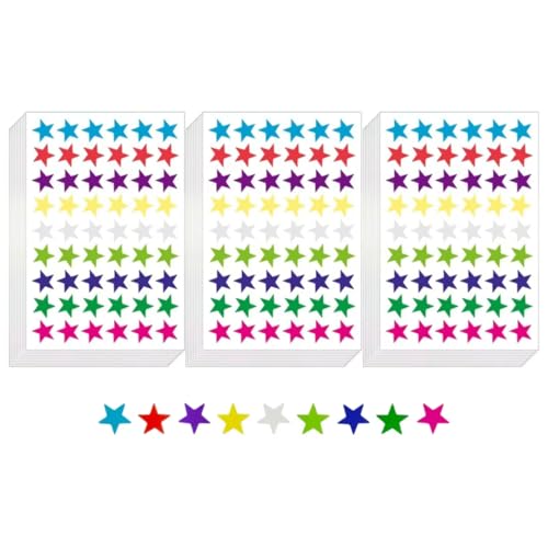Sterne Aufkleber,1620 PCS Bunte Laser Glitzer Sticker Belohnungssticker Glitzer Aufkleber Selbstklebende Belohnungsaufkleber für Belohnungsdiagramm Scrapbooking Star Stickers von BinPhorm