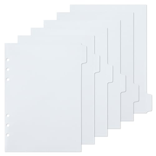 Trennblätter A5,6 PCS Ordner Trennblätter A5 Register Trennblätter Ordner Register 6 Löcher Seitentrenner A5 Index Teiler für Ringbuch Planer Notizbuch Trennblätter A5,6 PCS Ordner Trennblätter A5 Register Trennblätter Ordner Register 6 Löcher Seitentrenner A5 Index Teiler für Ringbuch Planer Notizbuch von BinPhorm