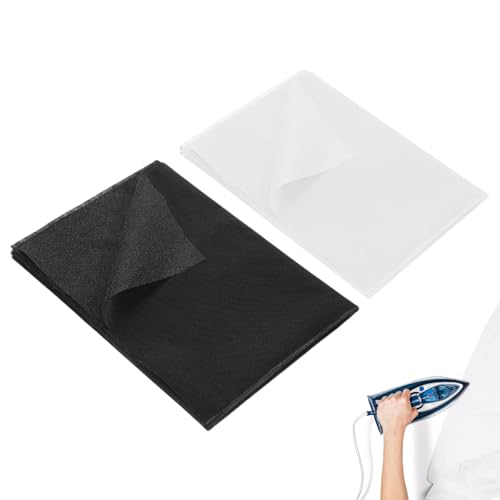 2 Stück 100cm*100cm Bügelvlies 55g/m² thickened Bügelvlies zum Verstärken Bügeleinlage,Volumenvlies zum Aufbügeln Bügelfalten,Bügelflies Einlagestoff,Vliesstoff Meterware von BinXiaoQin