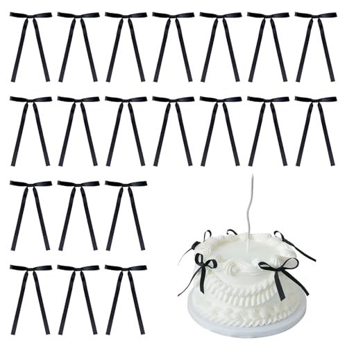 20 Stück Cupcake-Topper mit Schleife,Schwarze Schleifen Bows Partydekoration,Kleine Schleifen für Torte mit Bow,Tortendeko Schleife Schwarz,Deko für Torten Satinband,Schwarze Schleifen Deko Torte 20 Stück Cupcake-Topper mit Schleife,Schwarze Schleifen Bows Partydekoration,Kleine Schleifen für Torte mit Bow,Tortendeko Schleife Schwarz,Deko für Torten Satinband,Schwarze Schleifen Deko Torte von BinXiaoQin