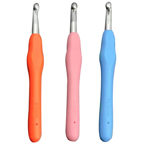 3 Stück Häkelnadel,Prym Häkelnadel Set Ergonomische,Häkelset für Anfänger Häkelset Erwachsene,Häkeln & Stricken Tasche Häkelnadeln Set,Crochet Hook Häkel Zubehör,Häkelzubehör Häkelnadelset Kinde von BinXiaoQin