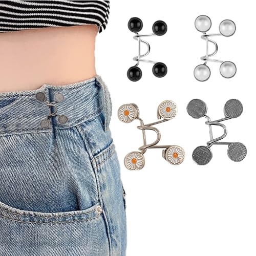 4 Stück Hosenbund Enger Machen,Adjustable Knöpfe Hosen Enger Machen Clip,Bundre Waist Buttons Taillenschnallen,Hosenknopf Zum Enger Machen,Hosenverkleinerung Verkleinern,Ohne Nähen Taillenschnalle 4 Stück Hosenbund Enger Machen,Adjustable Knöpfe Hosen Enger Machen Clip,Bundre Waist Buttons Taillenschnallen,Hosenknopf Zum Enger Machen,Hosenverkleinerung Verkleinern,Ohne Nähen Taillenschnalle von BinXiaoQin