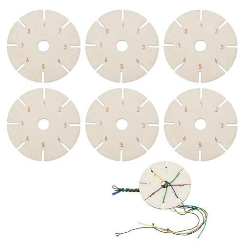 6 Stück Flechtscheibe Knüpfstern aus Holz Armbänder Knüpfen Set für DIY Geburtstags Festival Geschenke Schulen Familien und Partys für FreundschaftsbäNder Bastelprojekte Kreative Geschenke für Kinder 6 Stück Flechtscheibe Knüpfstern aus Holz Armbänder Knüpfen Set für DIY Geburtstags Festival Geschenke Schulen Familien und Partys für FreundschaftsbäNder Bastelprojekte Kreative Geschenke für Kinder von BinXiaoQin