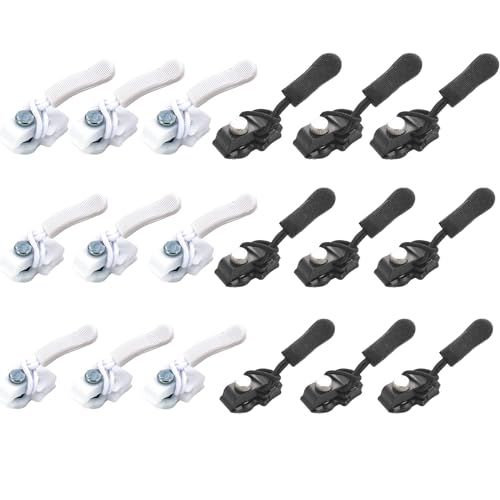 Satz Von 18 Reisverschluss-Zipper Ersatz,Reißverschluss Reparatur Set,Abnehmbarer Universeller Reißverschluss Zipper Universal,Reißverschluss Anhänger Repair Schieber,Großhandel für Schneiderbedarf von BinXiaoQin