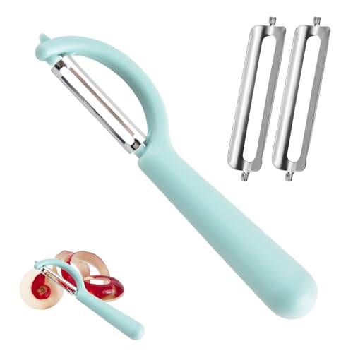 Sparschäler,Kartoffelschäler Ersatzteile,Schälmesser Küchenhelfer,Julienne Schäler,Peeler Microplane Universell,für Apfelschäler Spargelschäler Gemüseschäler,Ersatzklinge (Blau) von BinXiaoQin
