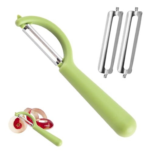 Sparschäler,Kartoffelschäler Ersatzteile,Schälmesser Küchenhelfer,Julienne Schäler,Peeler Microplane Universell,für Apfelschäler Spargelschäler Gemüseschäler,Ersatzklinge (Grün) von BinXiaoQin