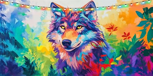 Diamond Painting Bunt Diamond Painting Erwachsene Groß XXL 60x120cm, DIY Wolf Diamant Paintings Bilder, DIY Bastelset Erwachsene Mosaikherstellung Crystal Art Set, Deko Wohnzimmer Geschenk B1-1198 Diamond Painting Bunt Diamond Painting Erwachsene Groß XXL 60x120cm, DIY Wolf Diamant Paintings Bilder, DIY Bastelset Erwachsene Mosaikherstellung Crystal Art Set, Deko Wohnzimmer Geschenk B1-1198 von Binaoung