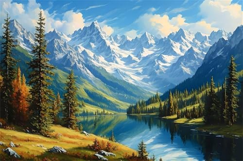 Diamond Painting Erwachsene Kinder 40x50cm, Diamond Painting Berg Diamant Painting Bilder See, Vollbohrer DIY Diamant Kunst Malerei Stickerei Kreuzstich Bilder Wand Deko, Mädchen Geschenke BJ-695 Diamond Painting Erwachsene Kinder 40x50cm, Diamond Painting Berg Diamant Painting Bilder See, Vollbohrer DIY Diamant Kunst Malerei Stickerei Kreuzstich Bilder Wand Deko, Mädchen Geschenke BJ-695 von Binaoung