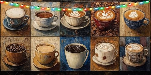Diamond Painting Retro Diamond Painting Erwachsene Groß XXL 70x140cm, DIY Kaffee Diamant Paintings Bilder, DIY Bastelset Erwachsene Mosaikherstellung Crystal Art Set, Deko Wohnzimmer Geschenk B1-1200 Diamond Painting Retro Diamond Painting Erwachsene Groß XXL 70x140cm, DIY Kaffee Diamant Paintings Bilder, DIY Bastelset Erwachsene Mosaikherstellung Crystal Art Set, Deko Wohnzimmer Geschenk B1-1200 von Binaoung