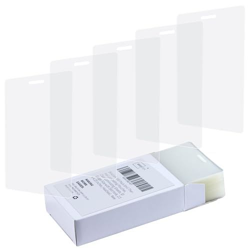 Binditek Thermo-Laminierfolien, 5 mm, mit Loch, 6,3 x 10,7 cm, Ausweis-Abzeichen ohne Clip, transparent, Heißsiegel, für Studenten und Kollegen, 100 Stück von Binditek