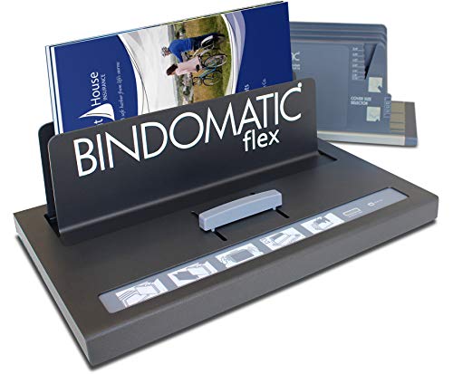 Bindomatic Thermobindegerät Flex Starter Kit mit 80er Pack Aquarelle Eco Mappen in weiß von Bindomatic