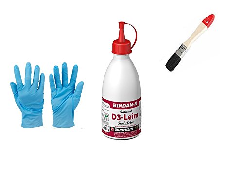 BINDAN-R Holzleim-D3 ist ein schadstofffreier, hochwertiger Kunstharzleim für wasserfeste Verleimungen u. Leimspachtel von E-Com24 (2,5 kg) von Bindulin