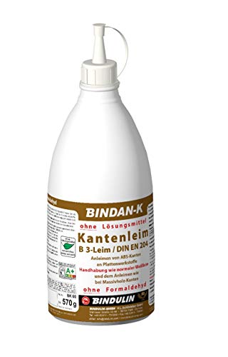 BNIDAN-K Kantenleim Holzleim Kunstharzleim (1-Komponenten-B3-Leim) inkl. 1 Pinsel von E-Com24 (570 gr.) von Bindulin
