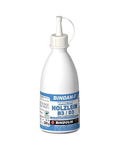 Bindan-F Holzleim D3 280 g Flasche inkl. 1 Leimspachtel von Bindulin