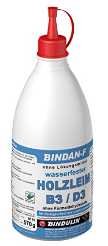 Bindan-F Holzleim D3 570 g Flasche inkl. 1 Leimspachtel von Bindulin