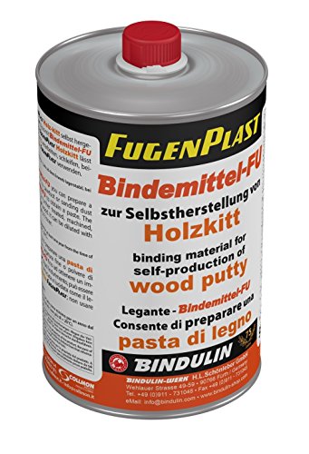 Bindemittel FU zur Selbstherstellung von Fugenplast Holzkitt (900g = 1046ml Flasche) von Bindulin