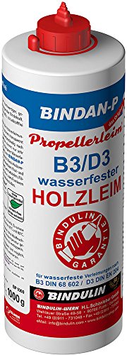 Bindulin Bindan-P Propellerleim Holzleim Leim Wasserfest (1000g Flasche) von Bindulin