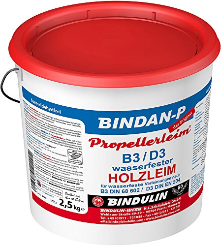 Bindulin Bindan-P Propellerleim Holzleim Leim Wasserfest (2,5kg Eimer) von Bindulin