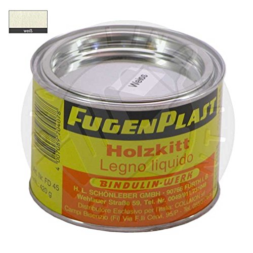 Fugenplast Holzkitt 420 gr. (weiss) von Bindulin