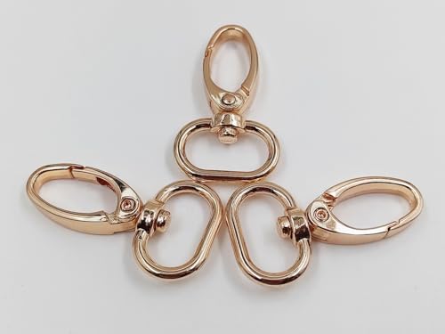 BingSHH 10 Stück ovale Ringe, modische Trigger-Clips, Karabinerverschluss, Klauenwirbel für Gurte, Torverschlüsse, Haken, Drehverschluss (1,9 cm, Gold) von BingSHH