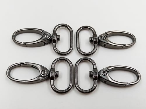 BingSHH 10 Stück ovale Ringe, modische Trigger-Clips, Karabinerverschluss, Klauenwirbel für Gurte, Torverschlüsse, Haken, Drehverschluss (1,9 cm, Rotguss) von BingSHH