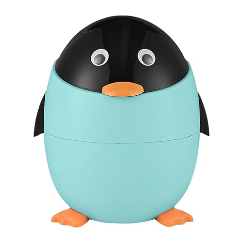 Biniveil Badezimmer Abfalleimer - Pinguin Mülleimer - Abfallbehälter Mit Deckel Für Küche Badezimmer Schlafzimmer Unter Schreibtisch Auf Tisch Und Auto von Biniveil